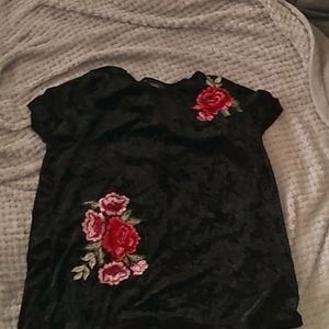 Velvet rose shirt